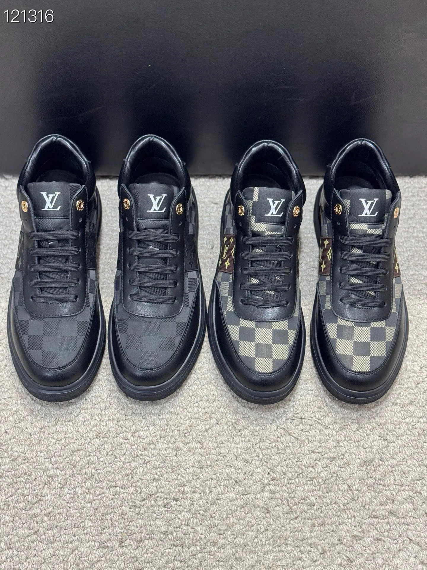 Men's Men's Shoes 💰420 [New Style] 🌂🌂Louis Vuitton😘L Luxurious new men's high-top sports boots, the upper is made of cowhide stitched with Lv plaid, and the style is fashionable. The sheepskin lining is high-end and comfortable, and the original rubber outsole is light and wear-resistant! Purely handmade, details determine quality! Size: 38-44<45 customized